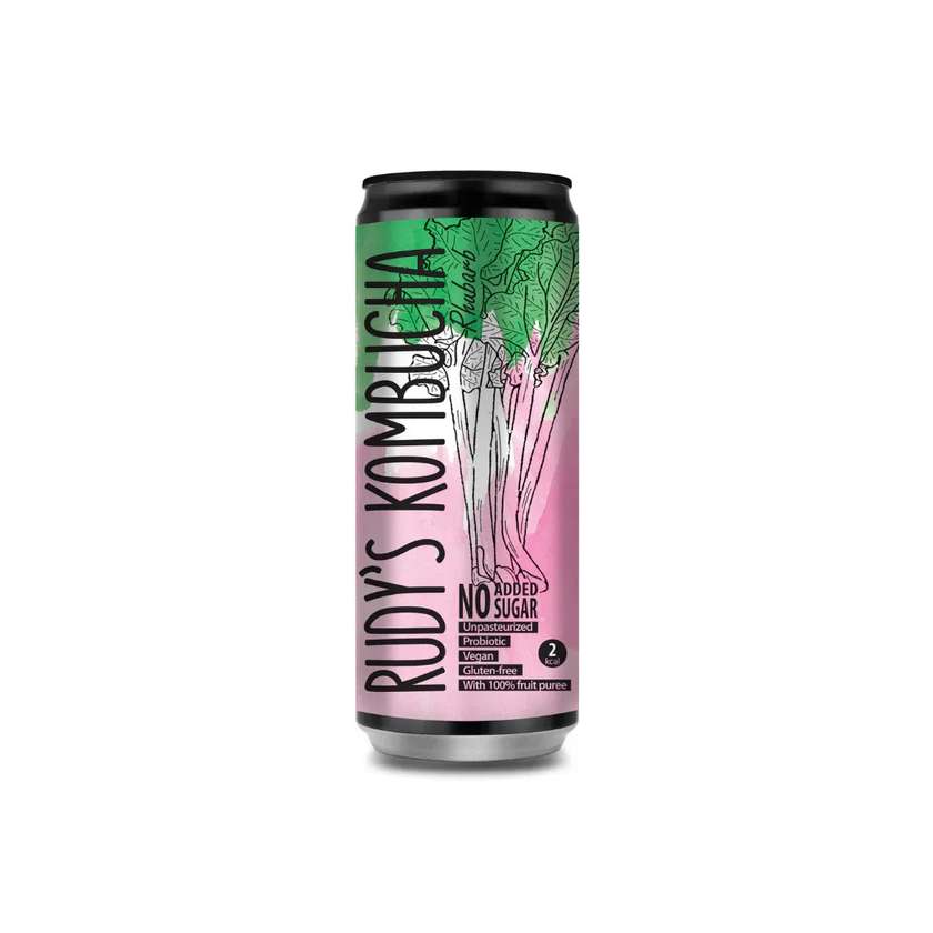 Rudy's Kombucha Rhubarb