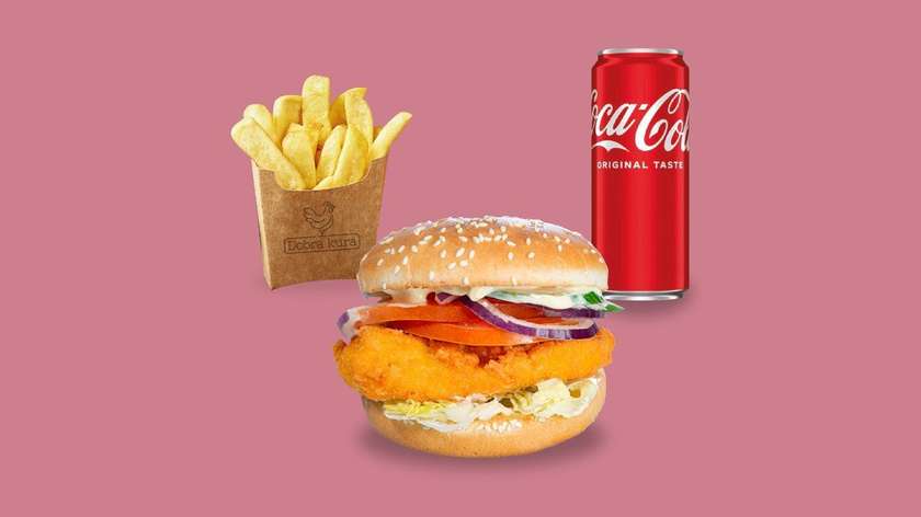 Zestaw Burger Classic + frytki + Coca-Cola