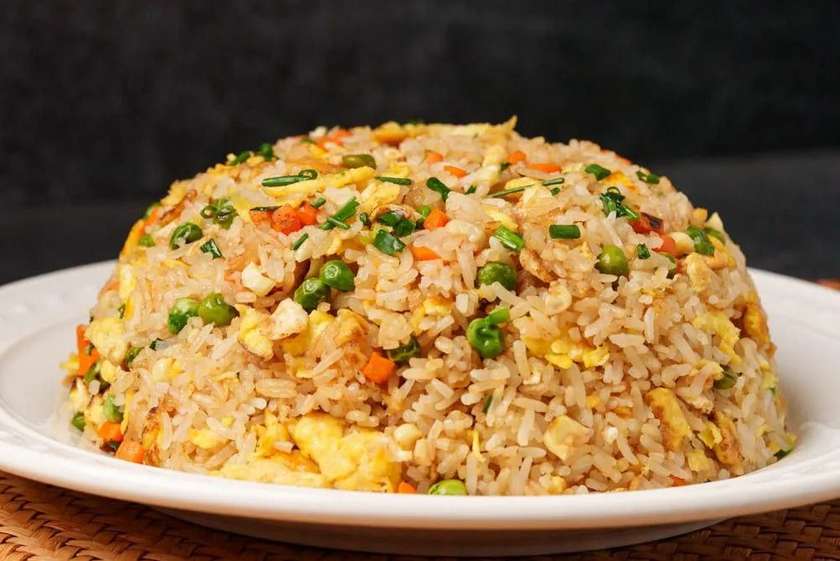 Nasi Goreng, Chicken, Sausage, Egg, Ketchup, Veg