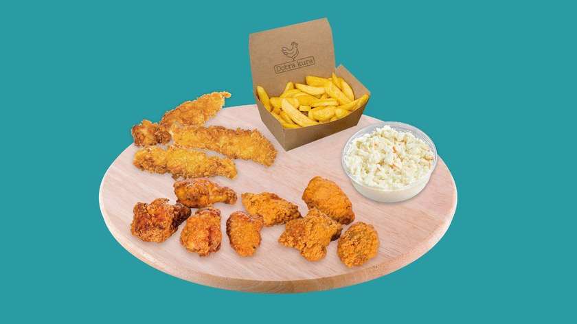 Zestaw Dobra Kura + duże frytki + colesław