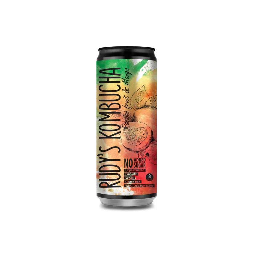 Rudy's Kombucha Passion Fruit & Mango
