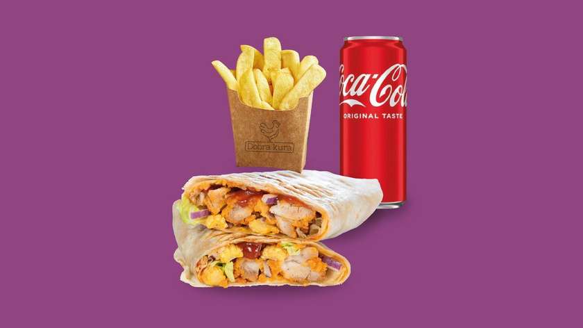 Zestaw Tortilla Grander + frytki + Coca-Cola