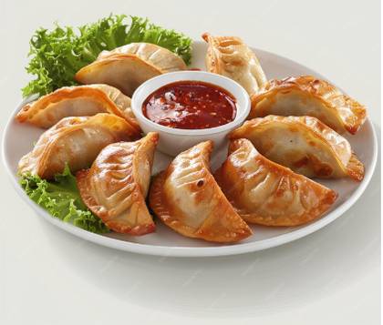 Gyoza-Momo (Frango) Frito na Frigideira