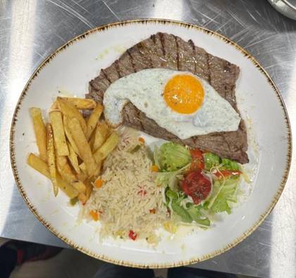 Portuguese Steak with Fried Egg and Fries
