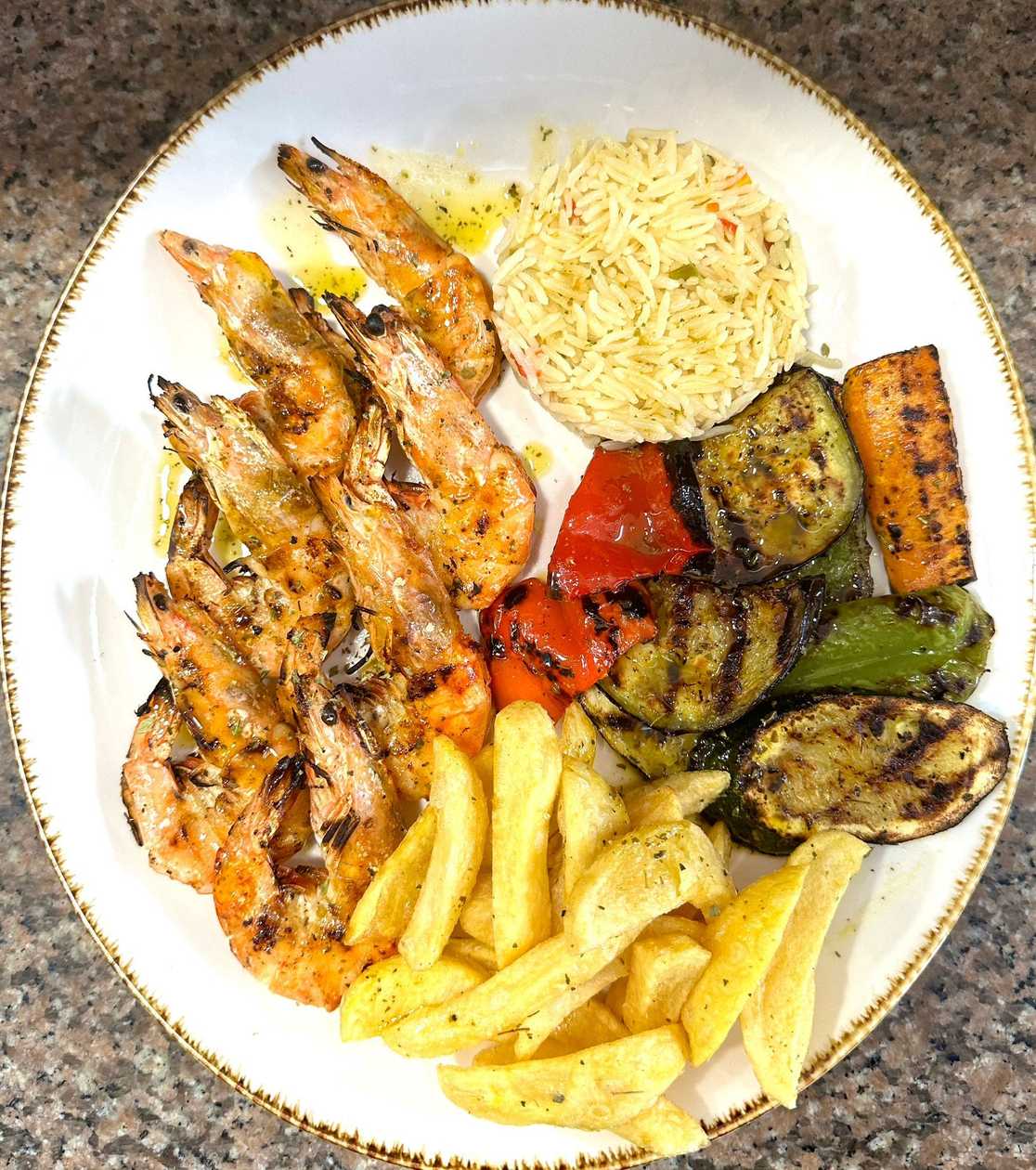 Grill shrimp