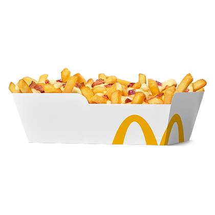 FRENCH FRIES WITH CHEESE SAUCE AND BACON