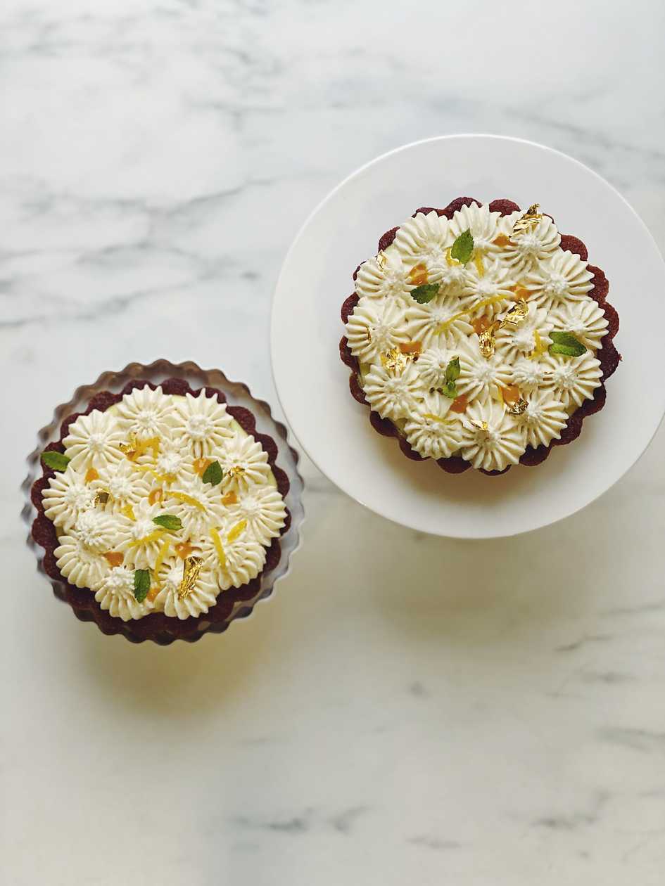 Lemon Tart with coconut/Vanilla cream