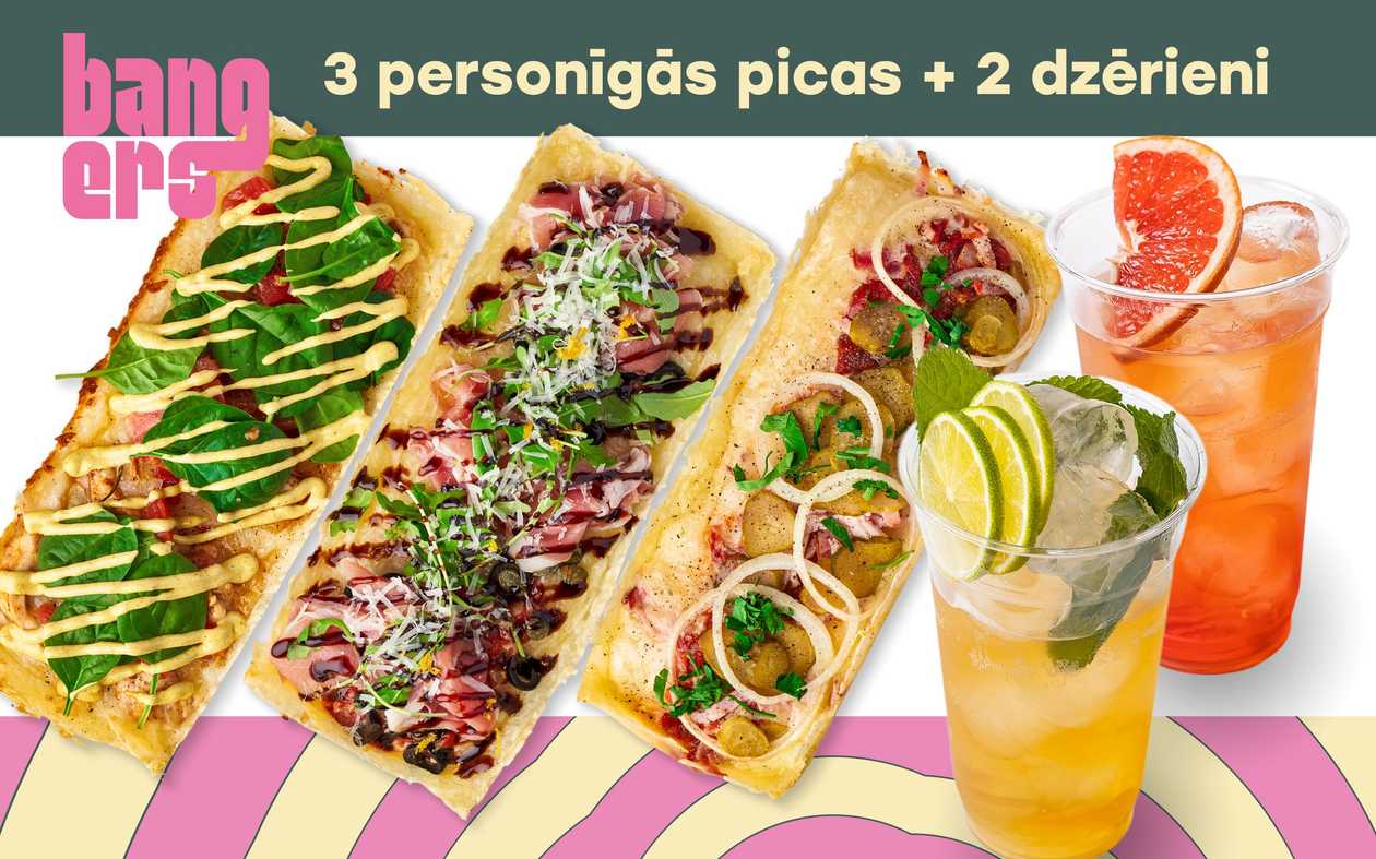 🤼 3 personal pizzas + 2 drinks