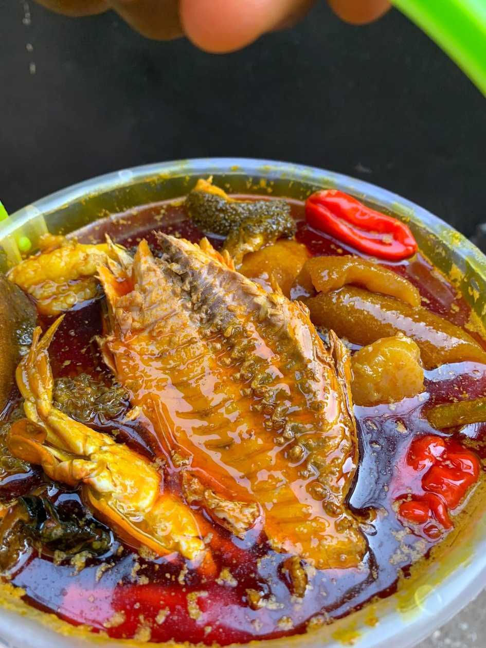 Bucket of palmnut soup