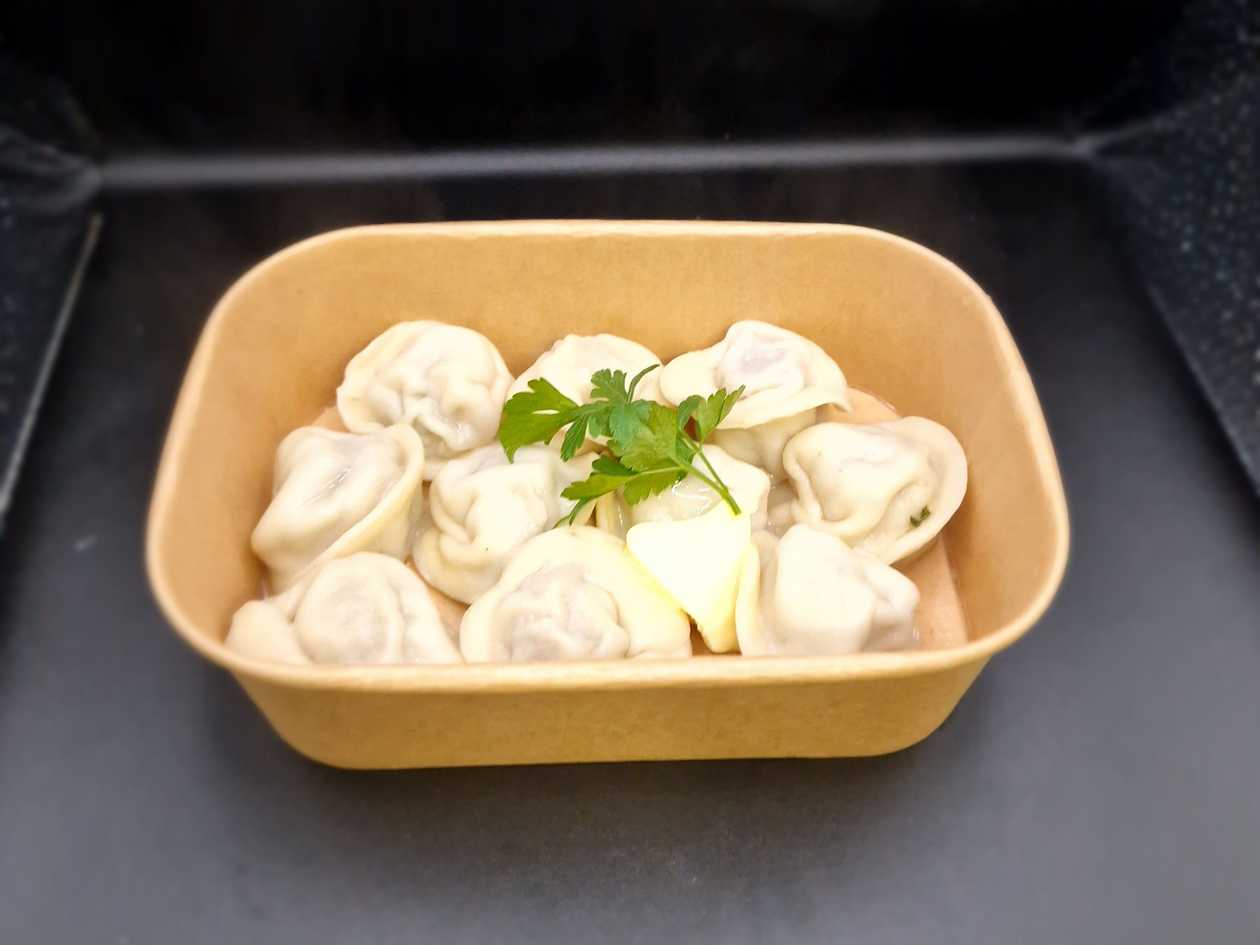 Dumplings with salmon