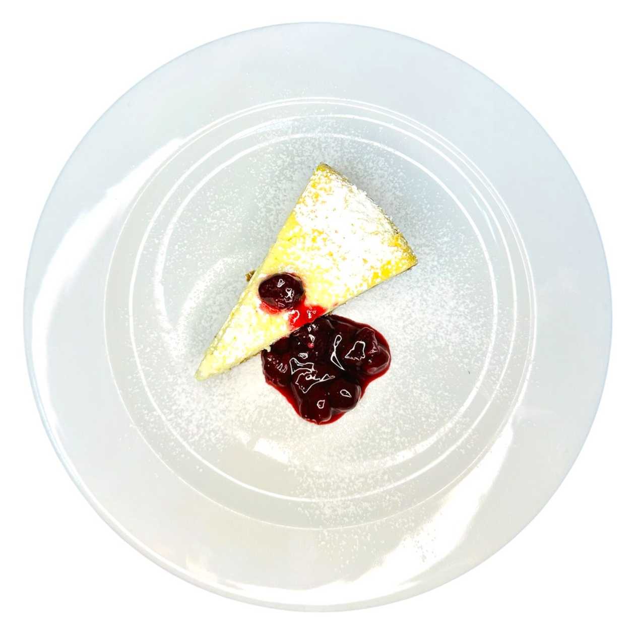 Cheesecake with cherry confit