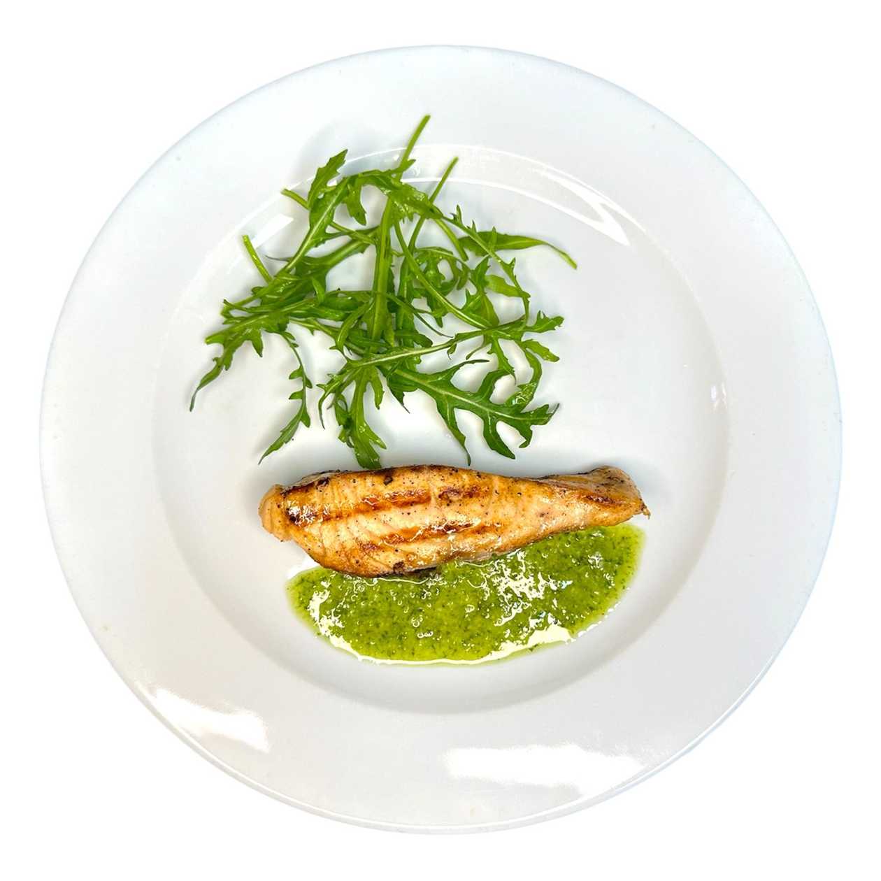 Grilled Salmon with Pesto Sauce