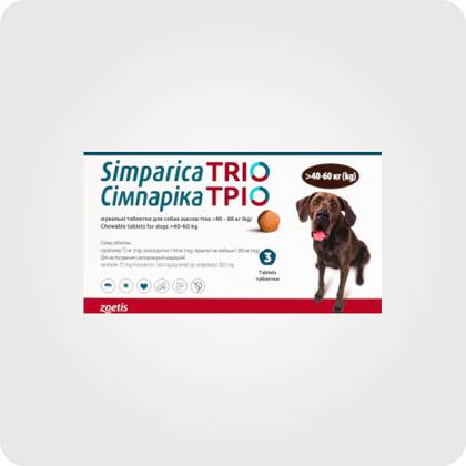 Trio Simparica 1 Tablet (40-60 Kg)