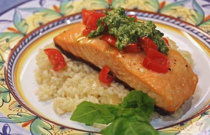 Salmon Ala Bruschetta