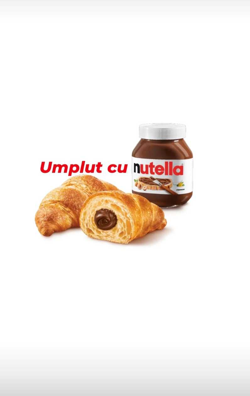 Croissant cu unt umplut cu Nutella 75 gr.