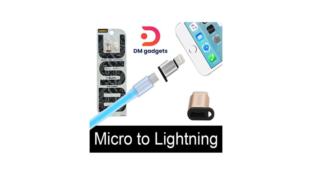 #57B#Remax® RA-USB2 Converter Lightning male to micro USB female Silver