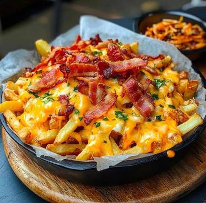 French Fries with Cheddar and Bacon