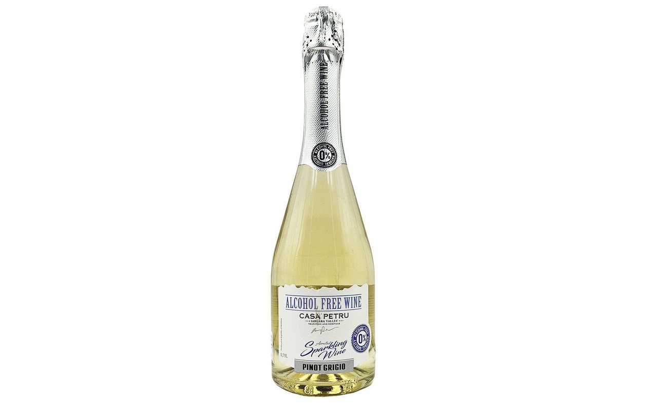 Alcohol-Free White Sparkling Wine, Casa Petru Pinot Grigio