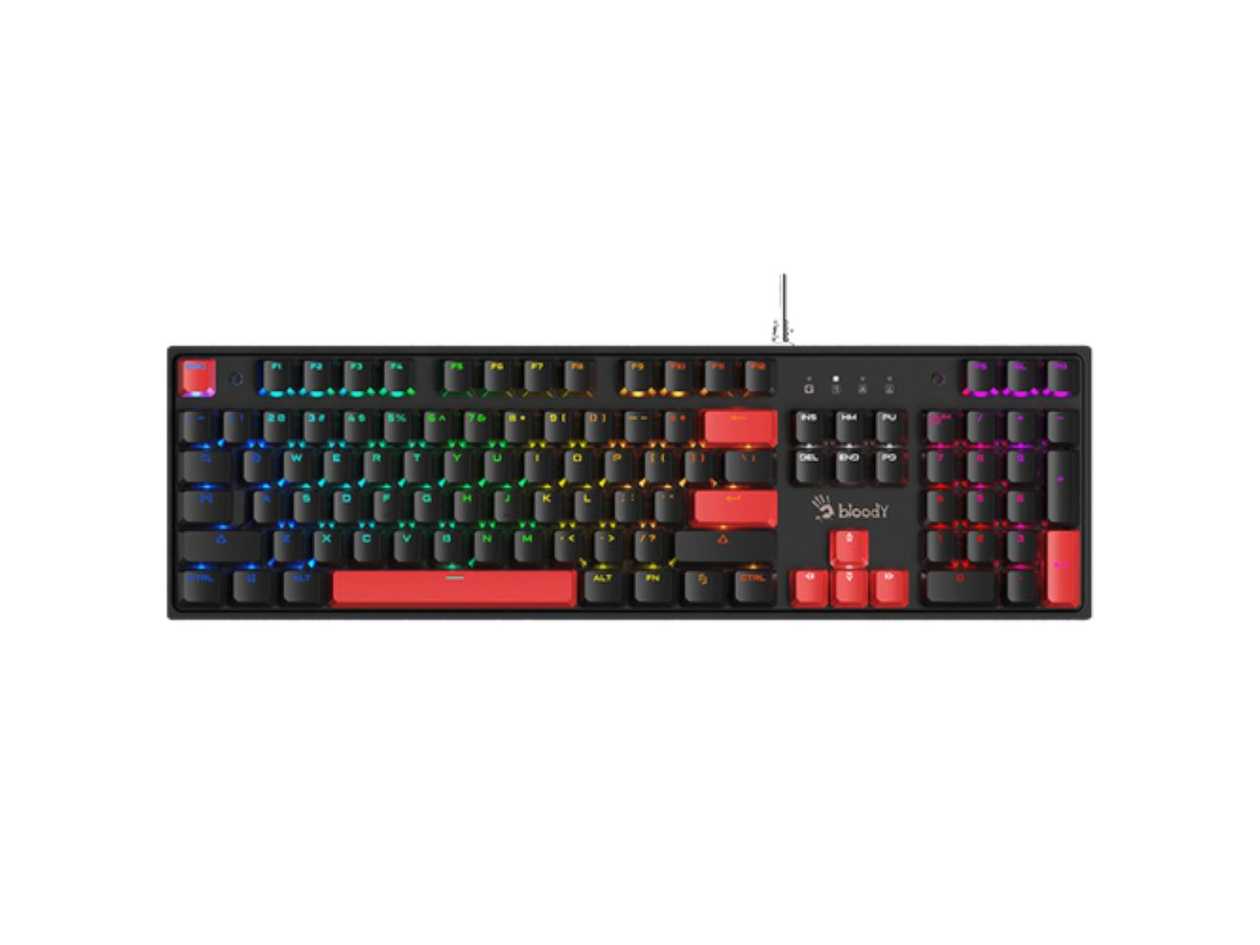 A4tech Bloody S510R RGB Mechanical Gaming Keyboard US Layout Fire Black (Blue Switch) 13775 (13358)