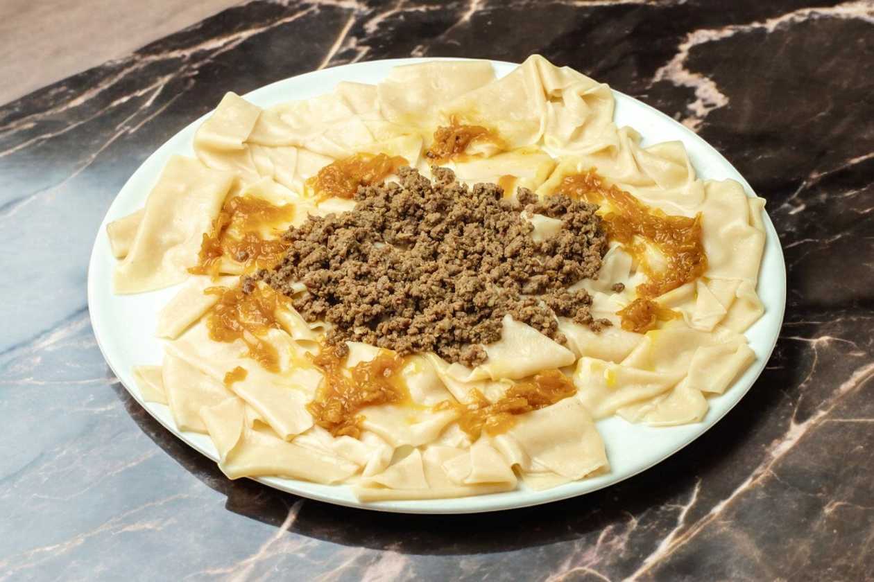 Leaf Khangal with Minced Meat