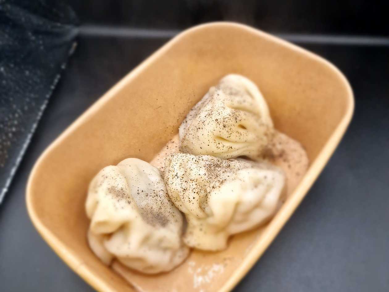 Khinkali with pork and beef
