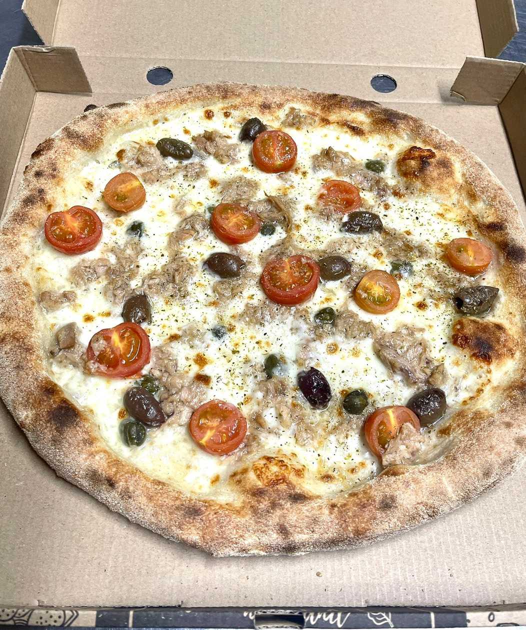 Tuna and Cherry Tomato Pizza