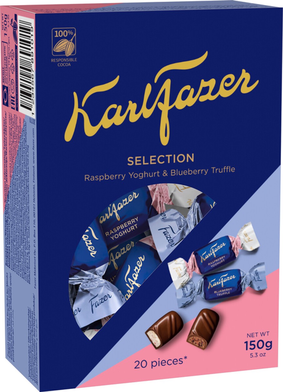 Selection of chocolate candies, Karl Fazer, 150g (expires soon)