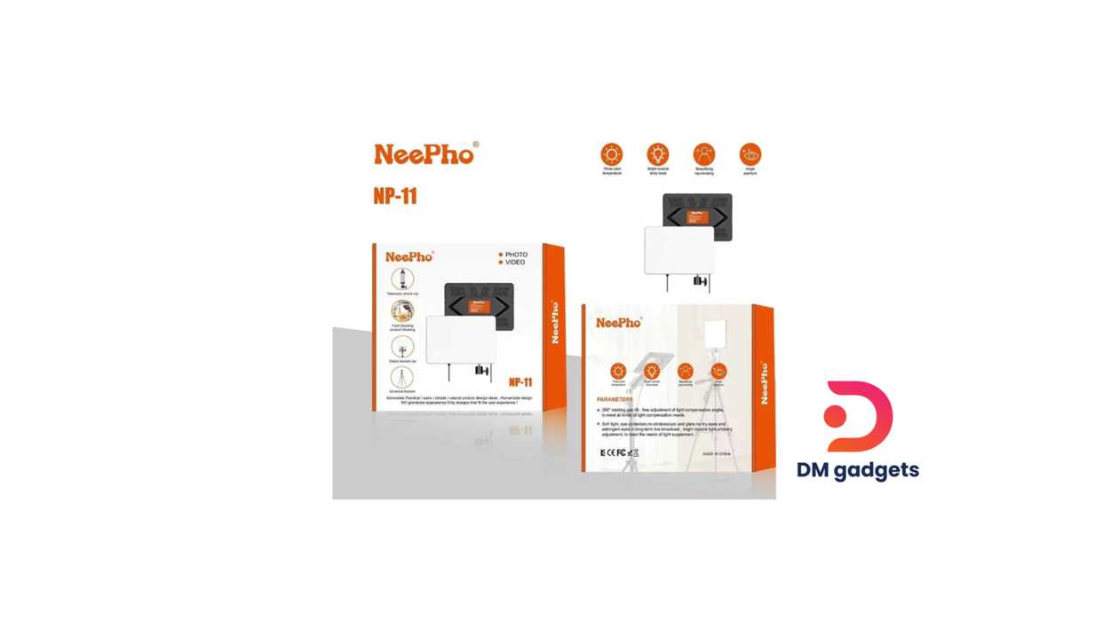 #516B#Neepho® LED Light Panel NP-11 USB Brightness Colour Adjustable Phone Holder