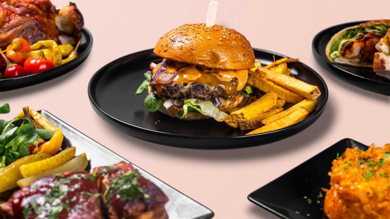 Originál burger, domácí hranolky