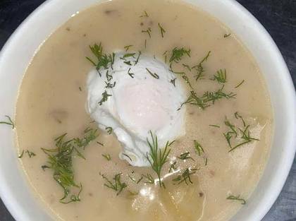 Traditional Czech Kulajda Soup