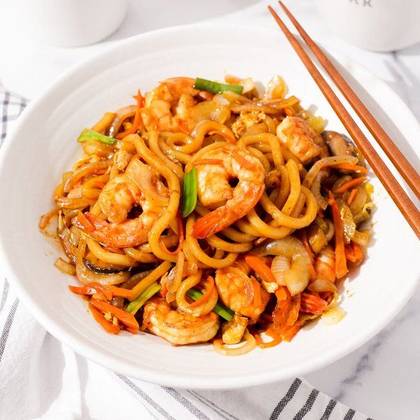 Shrimp Udon Yaki