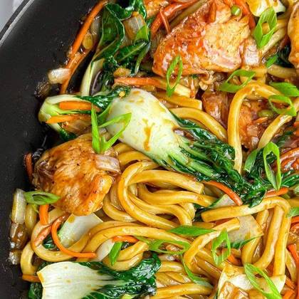 Chicken Thigh Udon Yaki