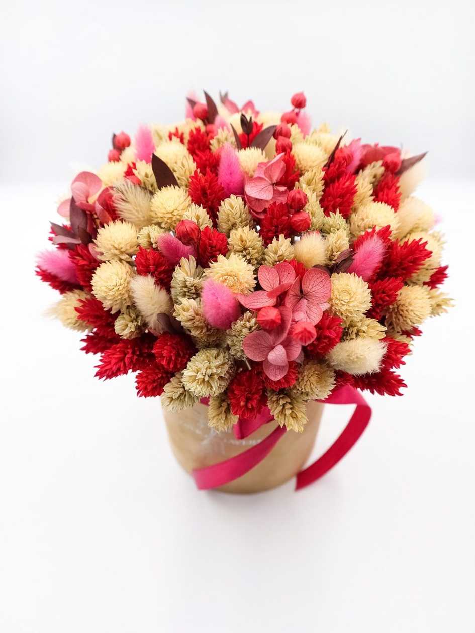 Flowerbox beżowo-czerwony № 7