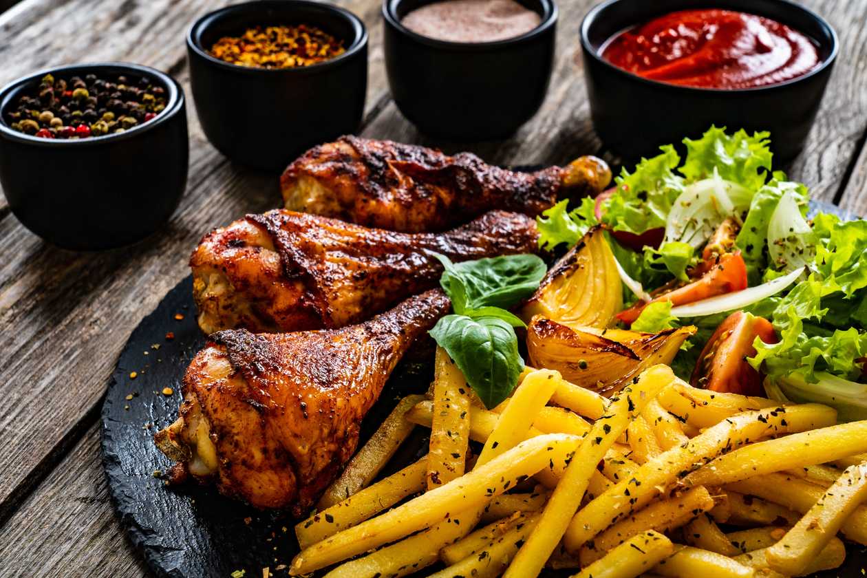 1/4 Chicken with Chips or ugali
