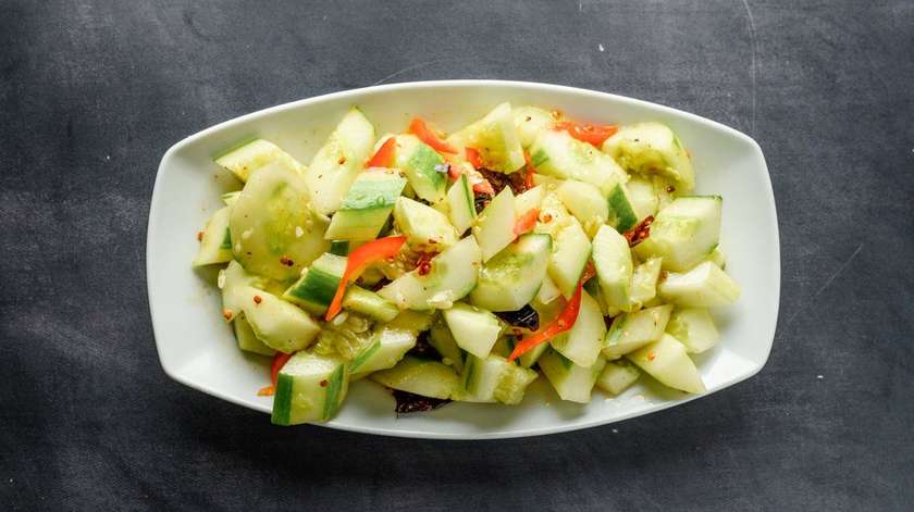 Cold Marinated Cucumber with Garlic
