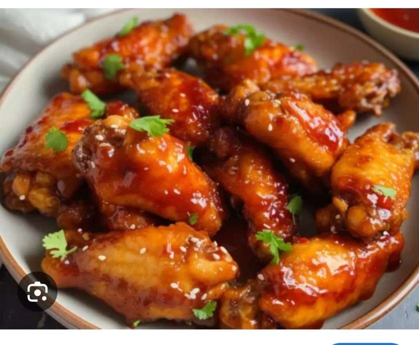 Sweet chicken wing 6 pc( doce frango asass
