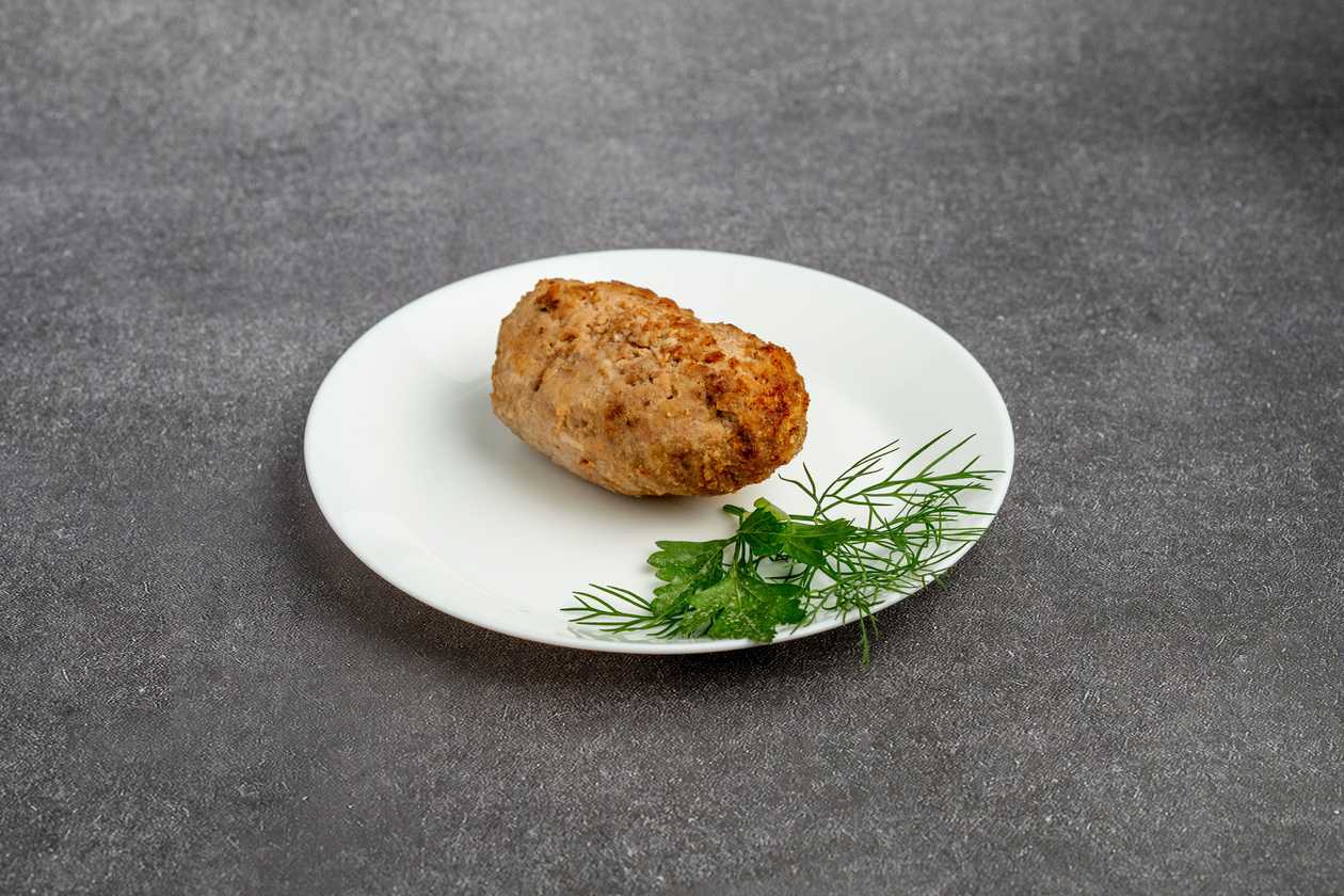 Traditional Minced Meat Chop Stuffed with Champignon