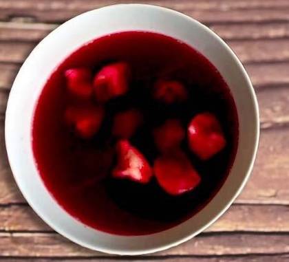 Red Borscht with Dumplings