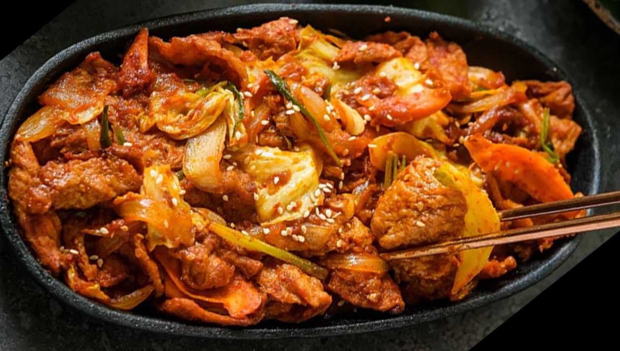 Stir-fried pork with Rice