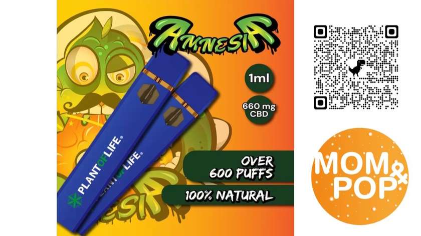 🆕 Plant of Life 20% CBD Vape, 1ml / Amnesia