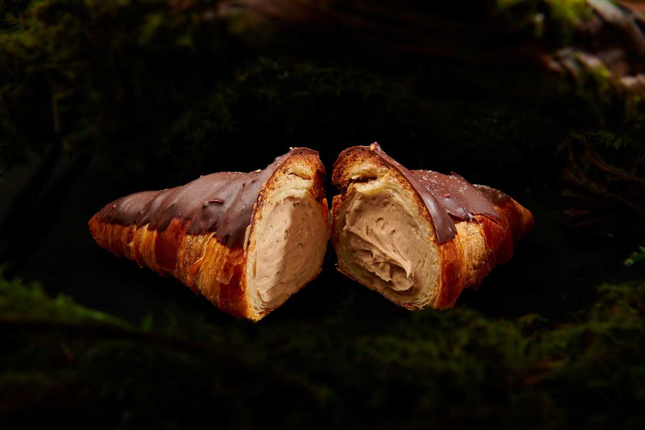 Croissant with chocolate