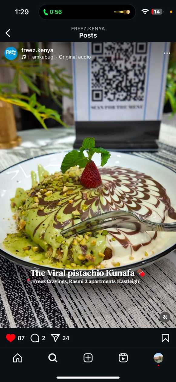Dubai cheese kunafa