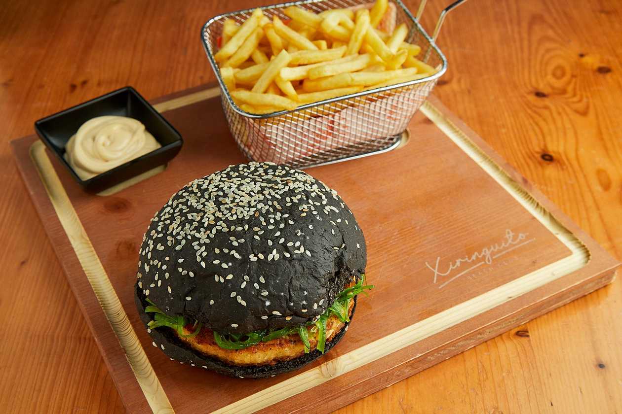 Burger de Salmão e Choco com Algas Wakame