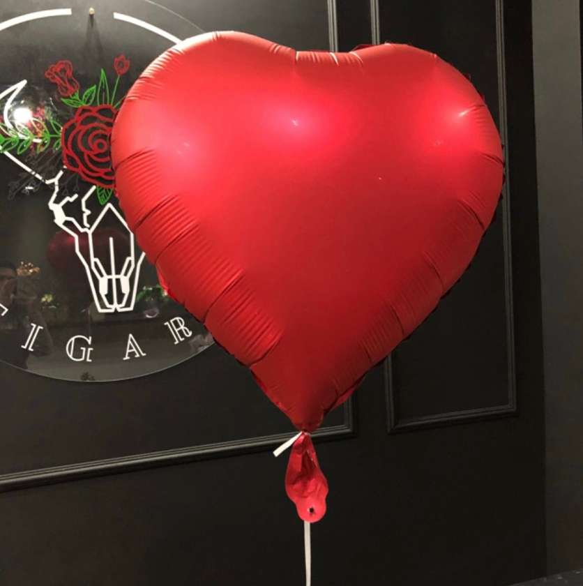 Balon inima rosie cu heliu