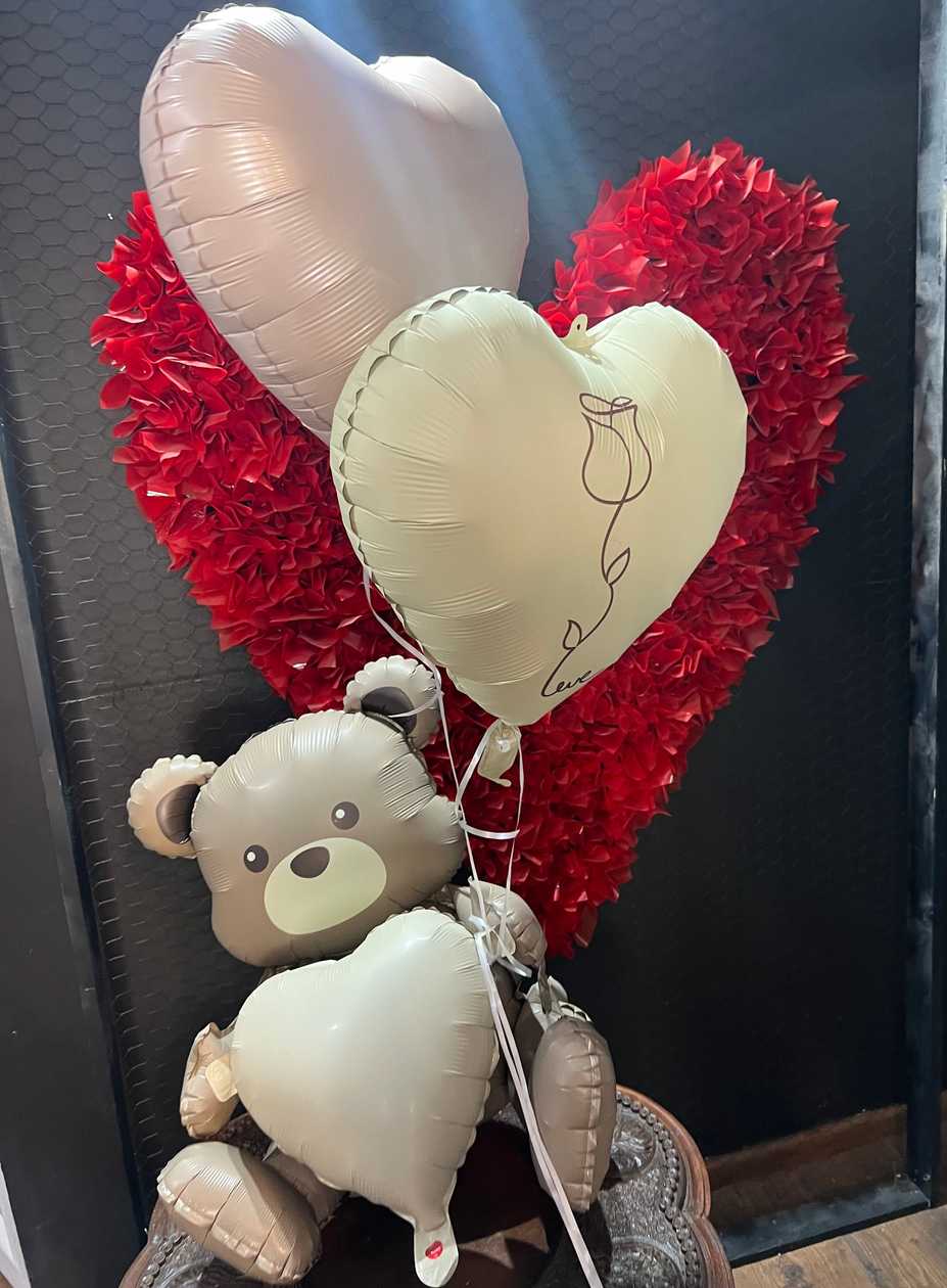 Teddy  loves you balloons
