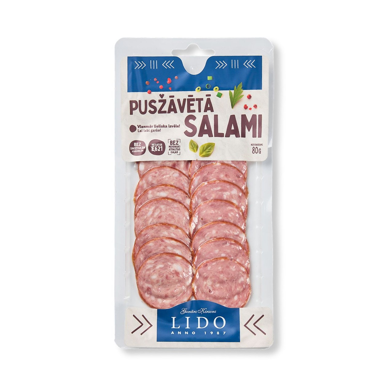 Desa salami šķēlēs, Lido, 80g (termiņa atlaide)