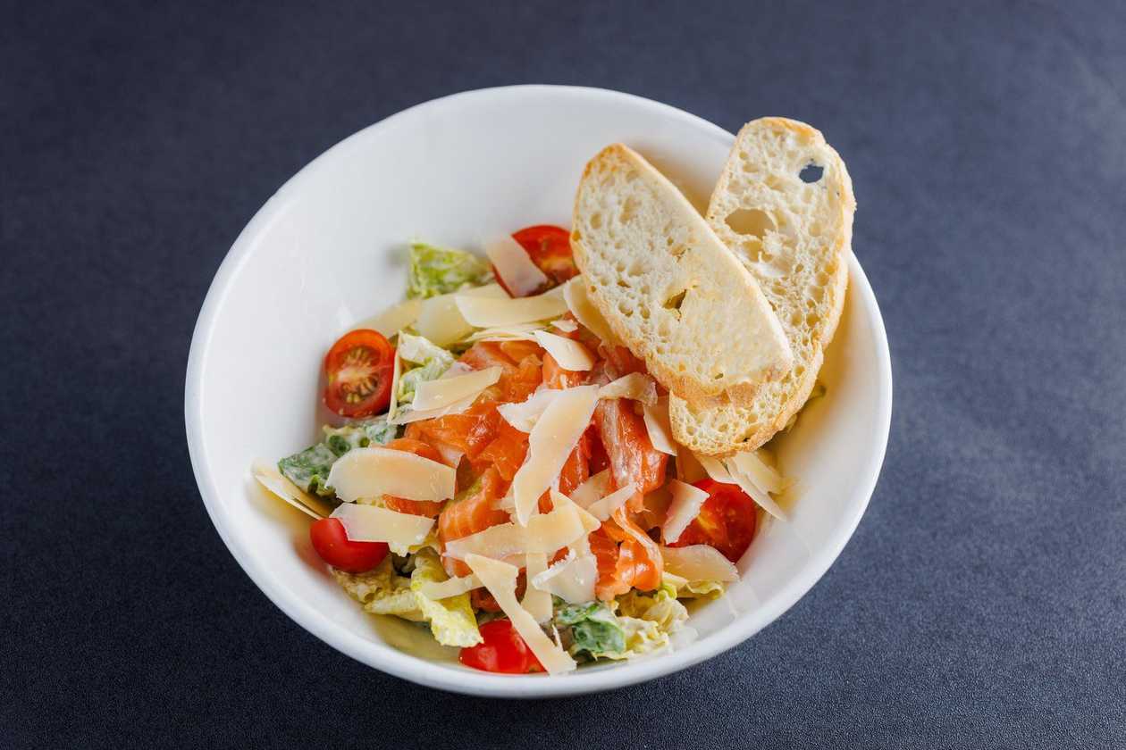 Caesar Salad with Salmon