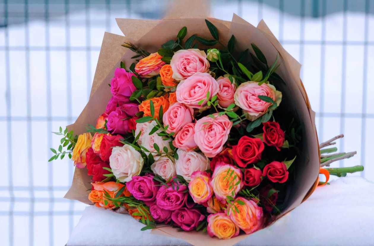 Mixed Shrub Rose Bouquet