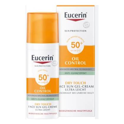 ეუცერინი - SUN Oil Control სახის მზისგან დამცავი SPF 50+ გელ-კრემი 50მლ 9507