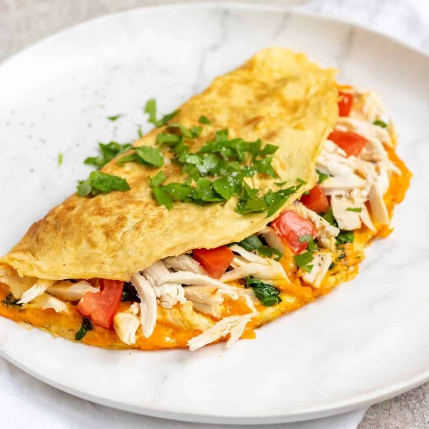 Chicken Fajitas Omelette
